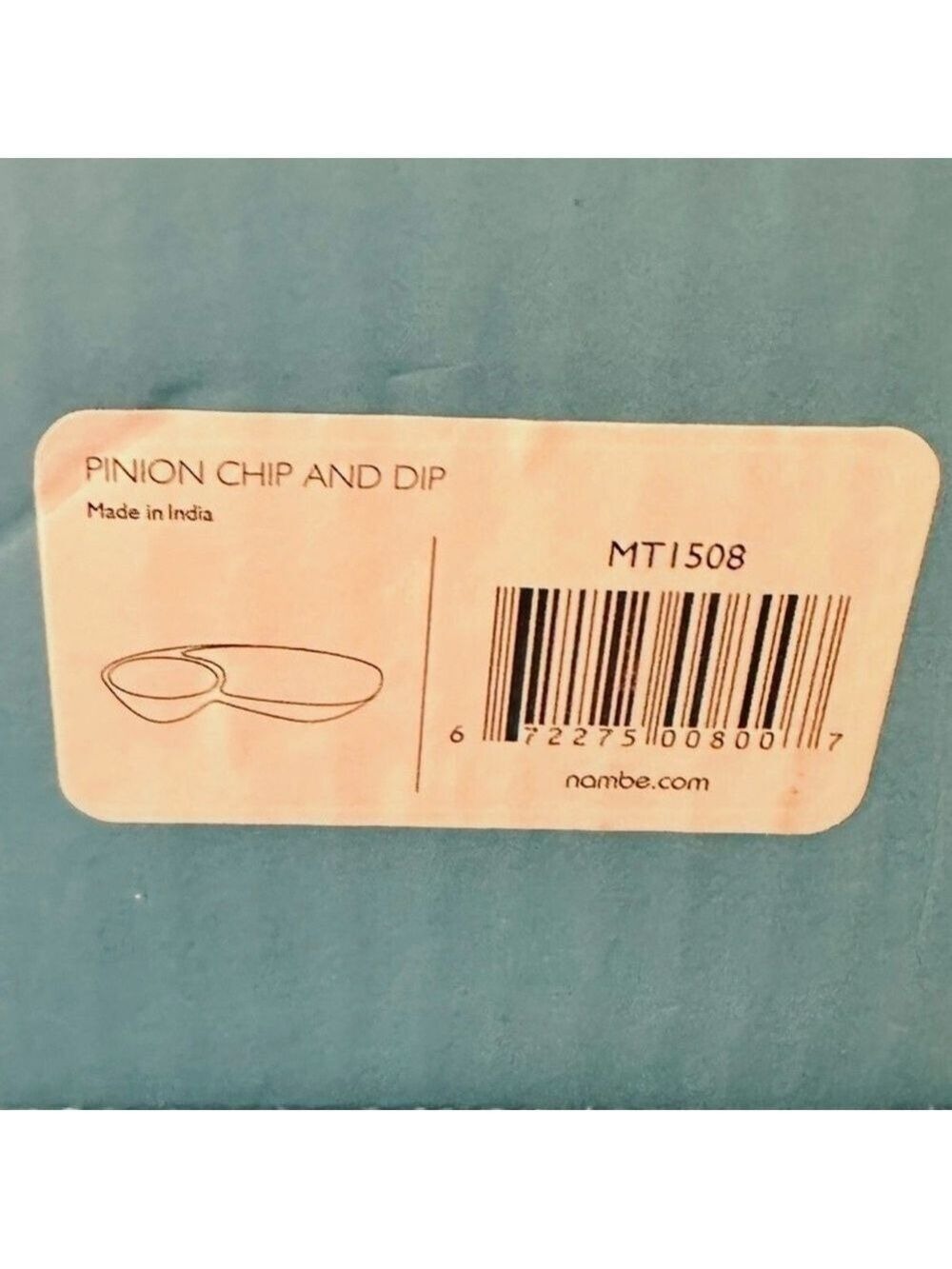 Nambe Pinion Chip & Dip Serving Bowl Metal Alloy Divided Platter Modern NIB - Picture 6 of 16